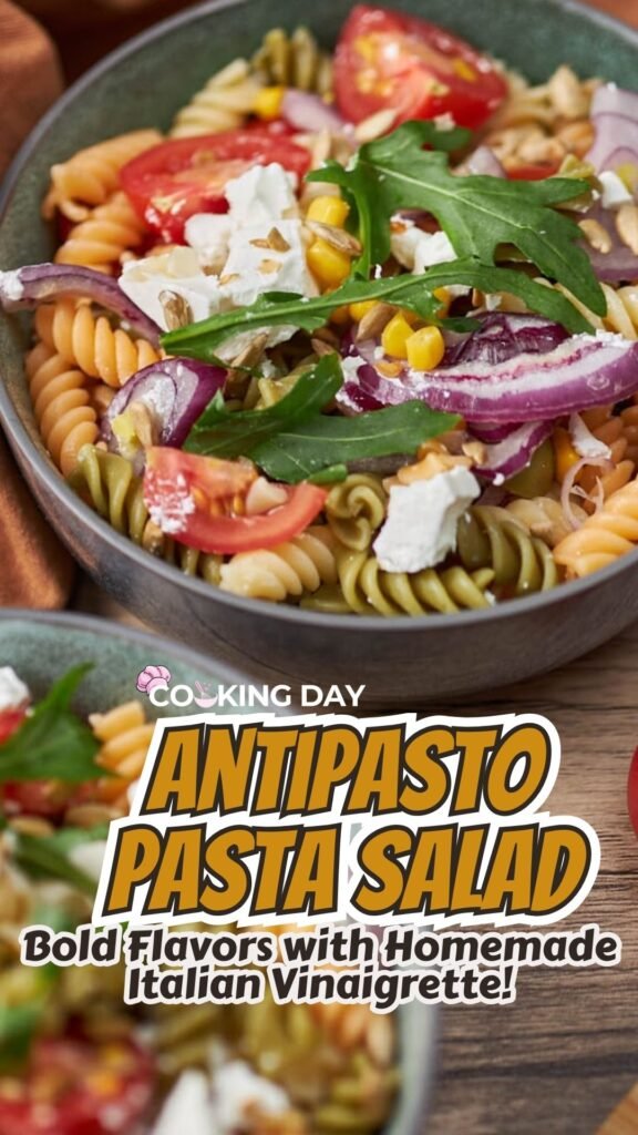 Antipasto-Inspired Pasta Salad with Homemade Italian Vinaigrette