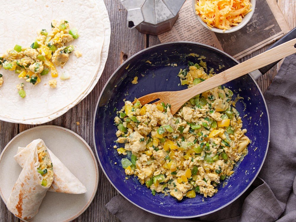 Asemble the Burritos and Serve - Easy Breakfast Burritos