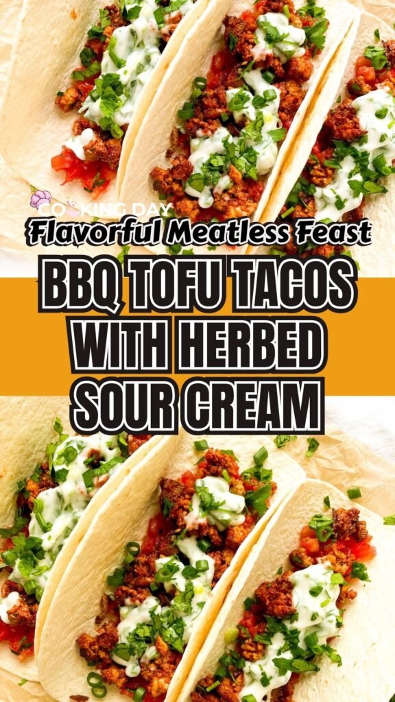 BBQ Tofu Tacos with Herbed Sour Cream: A Bold & Flavorful Meatless Feast