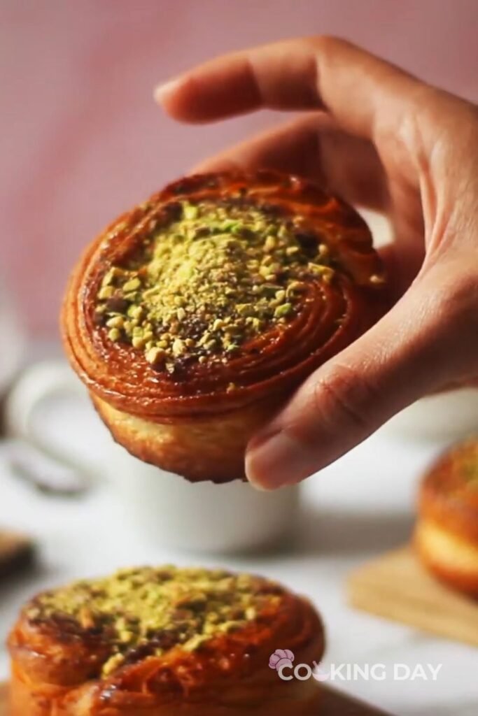 Buttery Pistachio Rolls with Chocolate – Made with Croissant Dough
