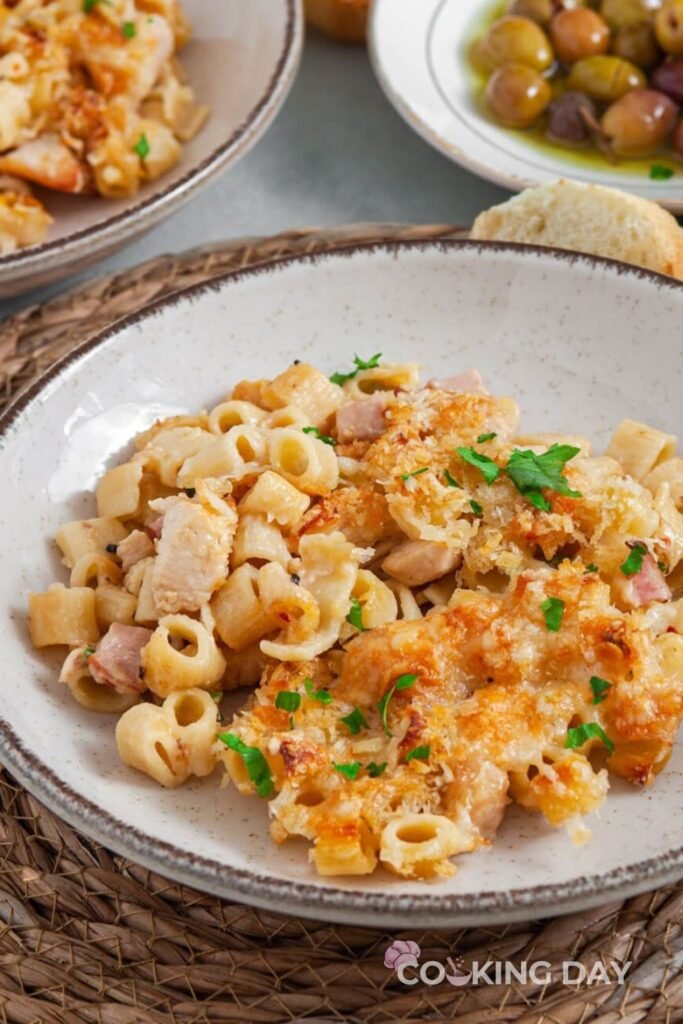 Chicken Cordon Bleu Pasta Bake – Creamy, Cheesy, and Comforting