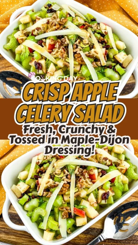 Crisp Apple Celery Salad – Fresh, Crunchy & Tossed in Maple-Dijon Dressing!