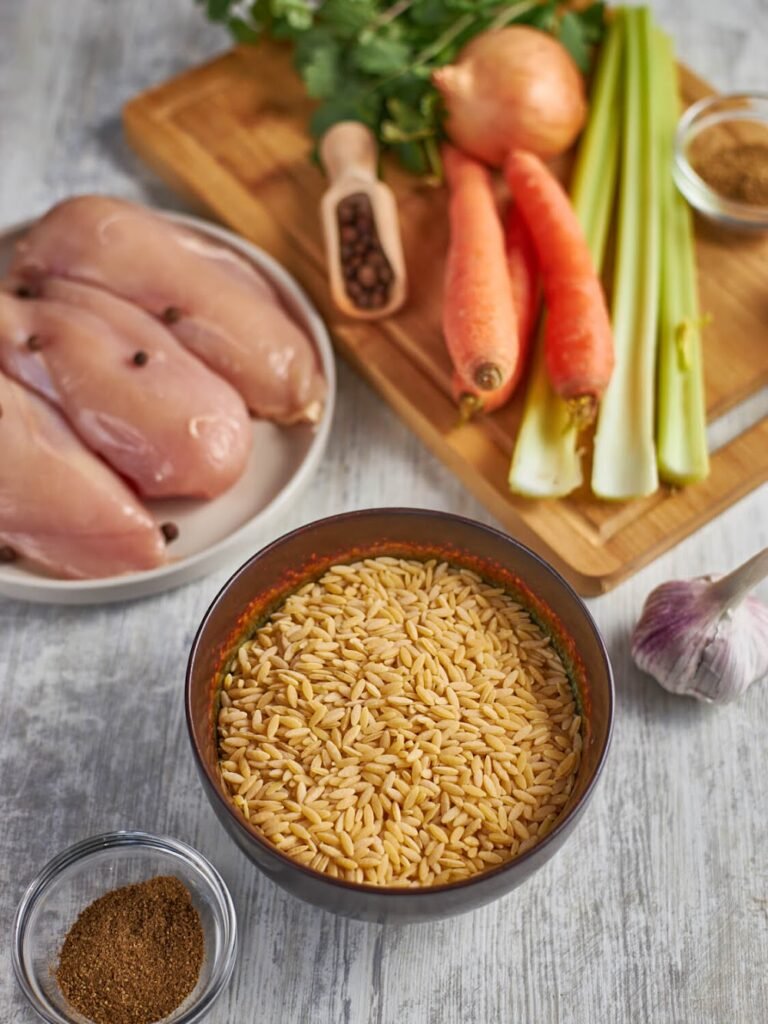 Ingredients - Slow Cooker Lemon Chicken Orzo Soup (Prep-Ahead & Freezer-Friendly)