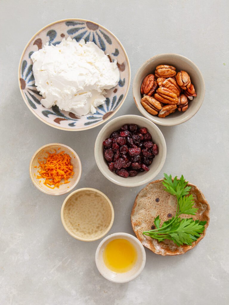 Orange Cranberry CheeseBall Ingredients