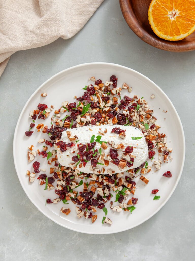 Orange-CranberryCheese Ball -Coat the Cheese Ball