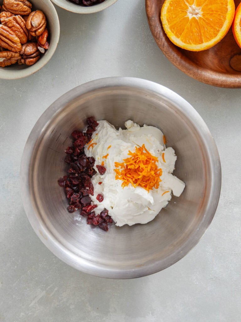 Orange Cranberry CheeseBall - Mix the base