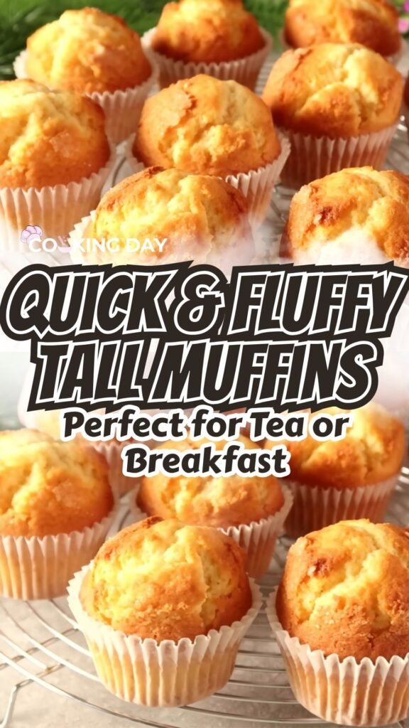 Quick & Fluffy Tall Muffins – Perfect for Tea or Breakfast 