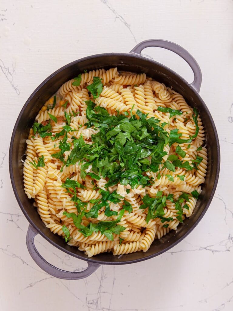 Combine & Serve- Creamy Shrimp & Corn Rotini – Quick, Easy & Satisfying!