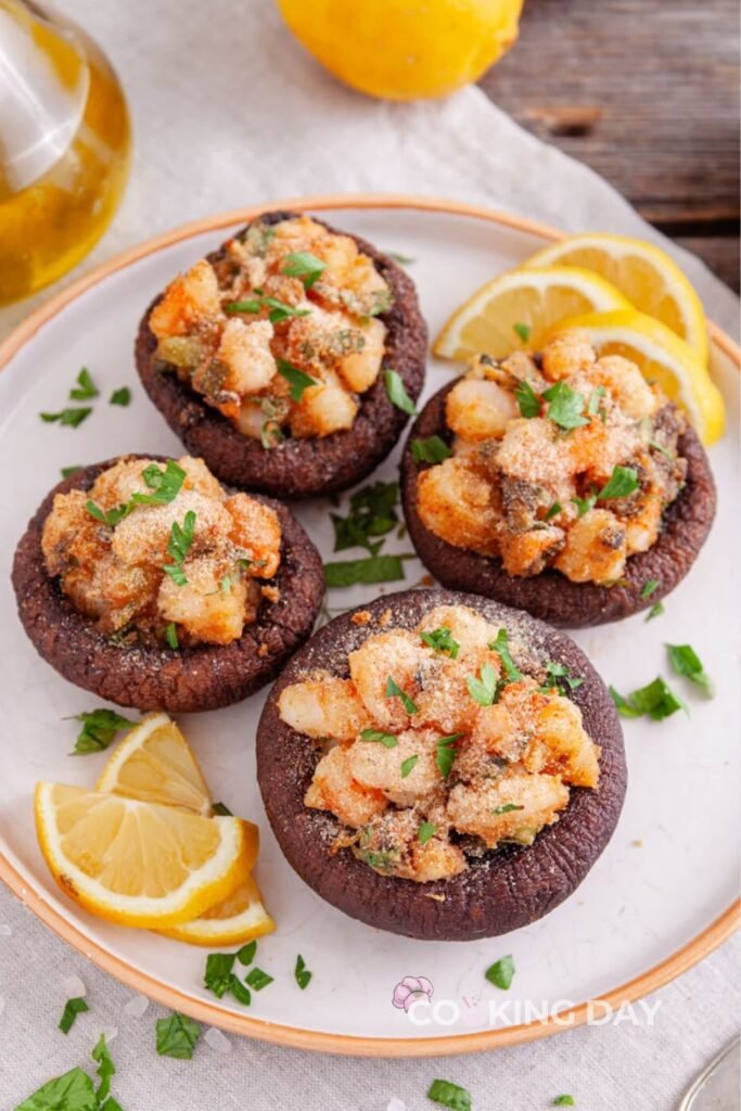 Shrimp-Filled Portobello Mushroom Caps-Perfect for Any Occasion!