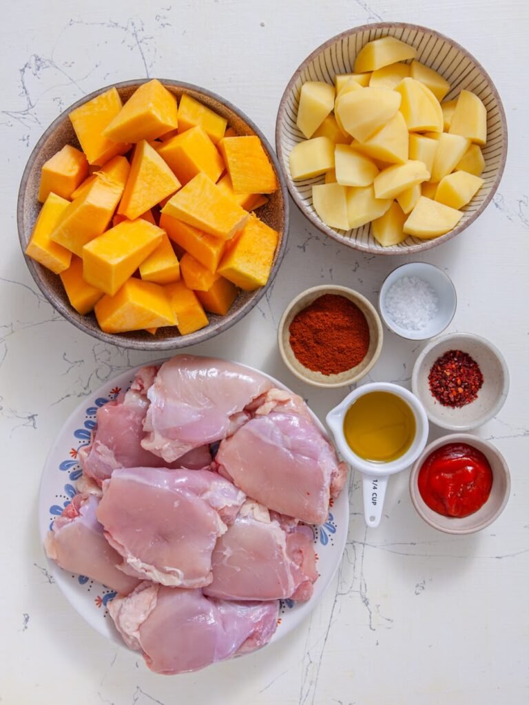 Ingredients - Spicy Pumpkin Chicken Casserole – A Cozy, Flavor-Packed Fall Dinner