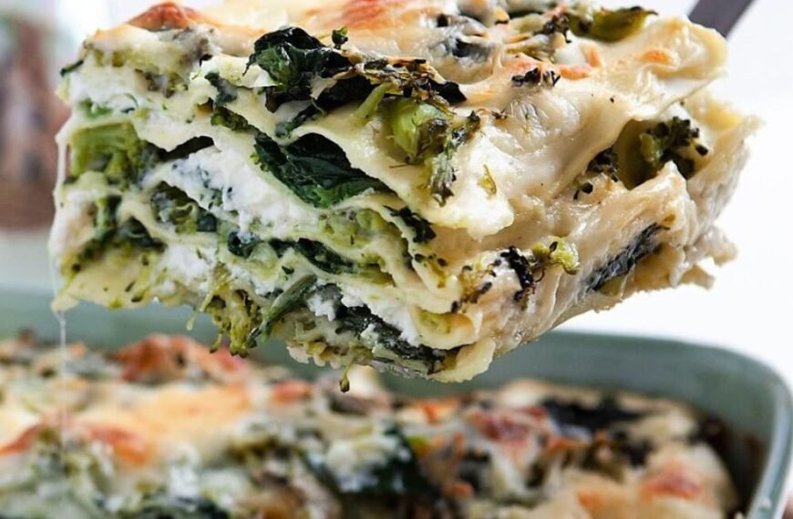 Spinach Broccoli White Lasagna A Creamy, Comforting Meatless Classic