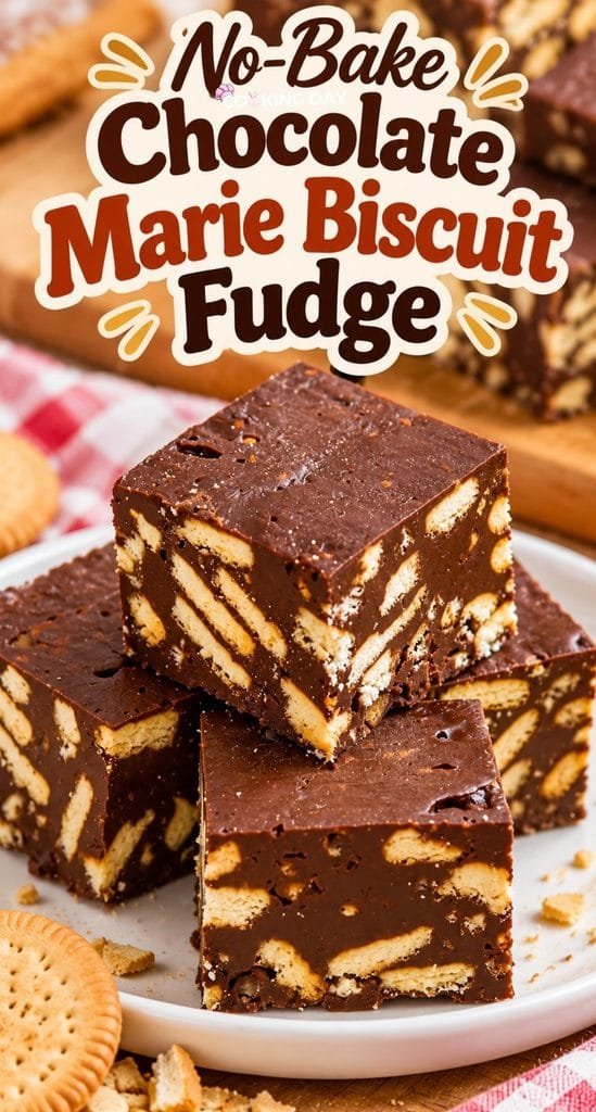No-Bake Chocolate Marie Biscuit Fudge