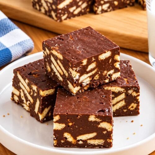 South African Chocolate Fudge with Marie Biscuits