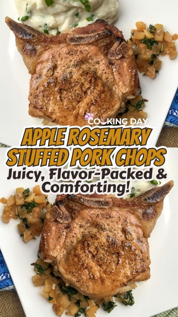 Apple Rosemary Stuffed Pork Chops – Juicy, Flavor-Packed & Comforting!