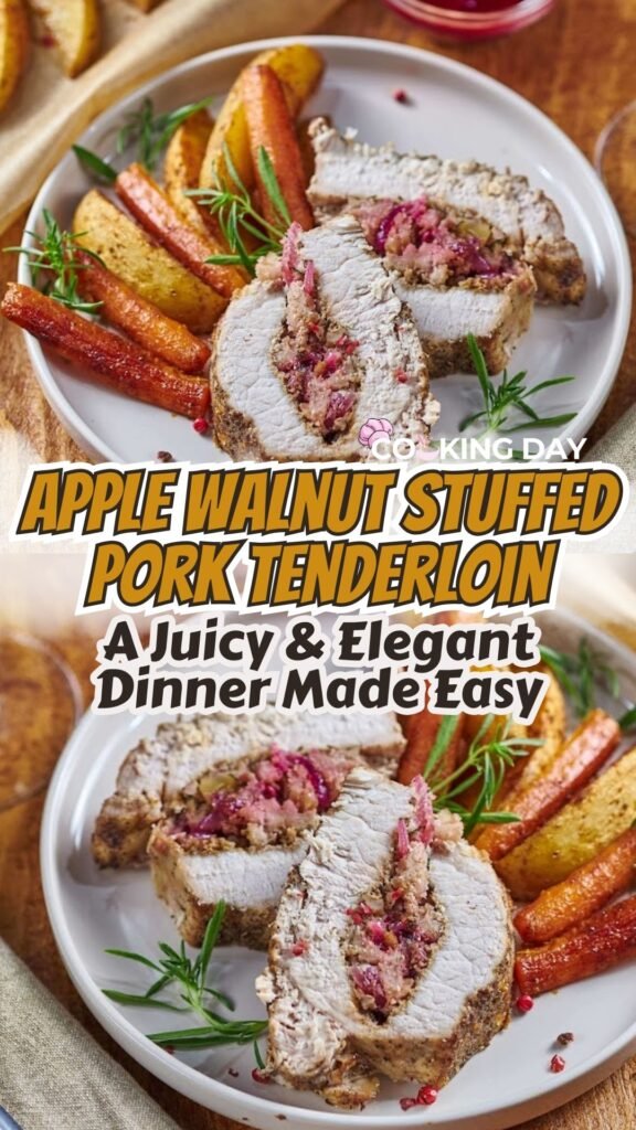Apple Walnut Stuffed Pork Tenderloin - A Juicy & Elegant Dinner Made Easy