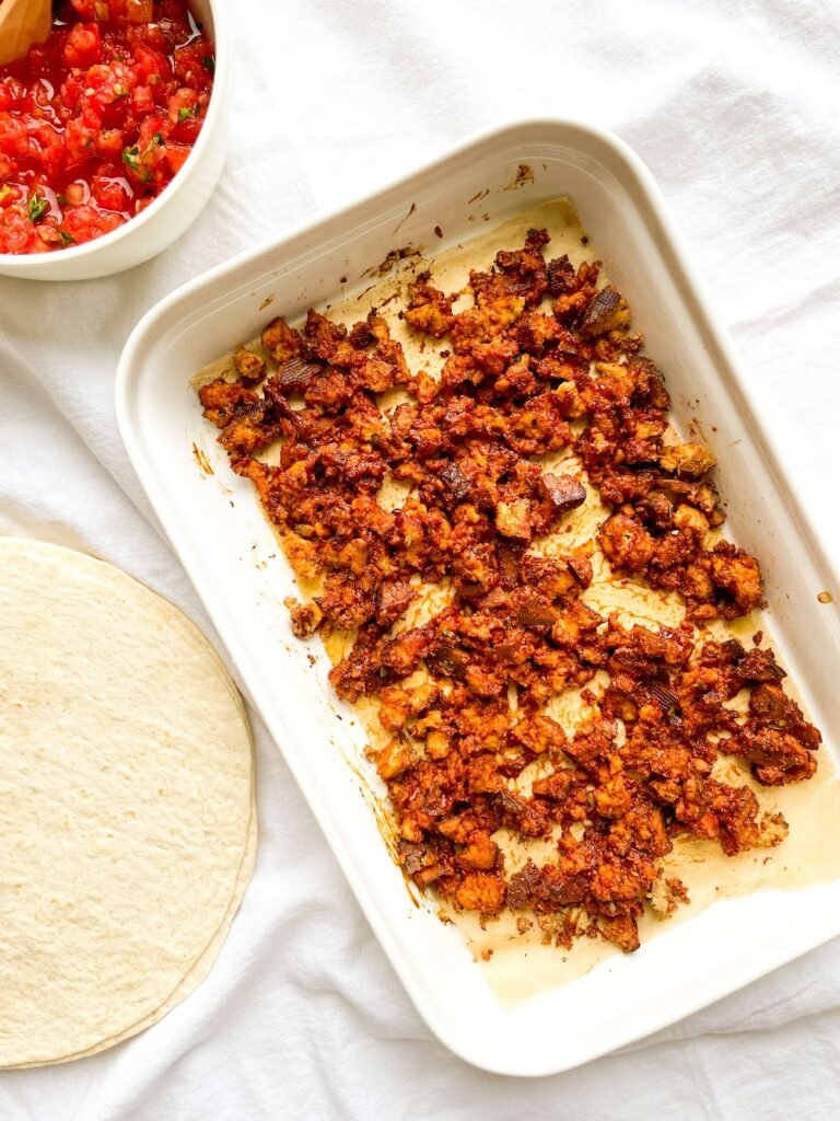 Bake Until Crispy - BBQ Tofu Tacos with Herbed Sour Cream Recipe