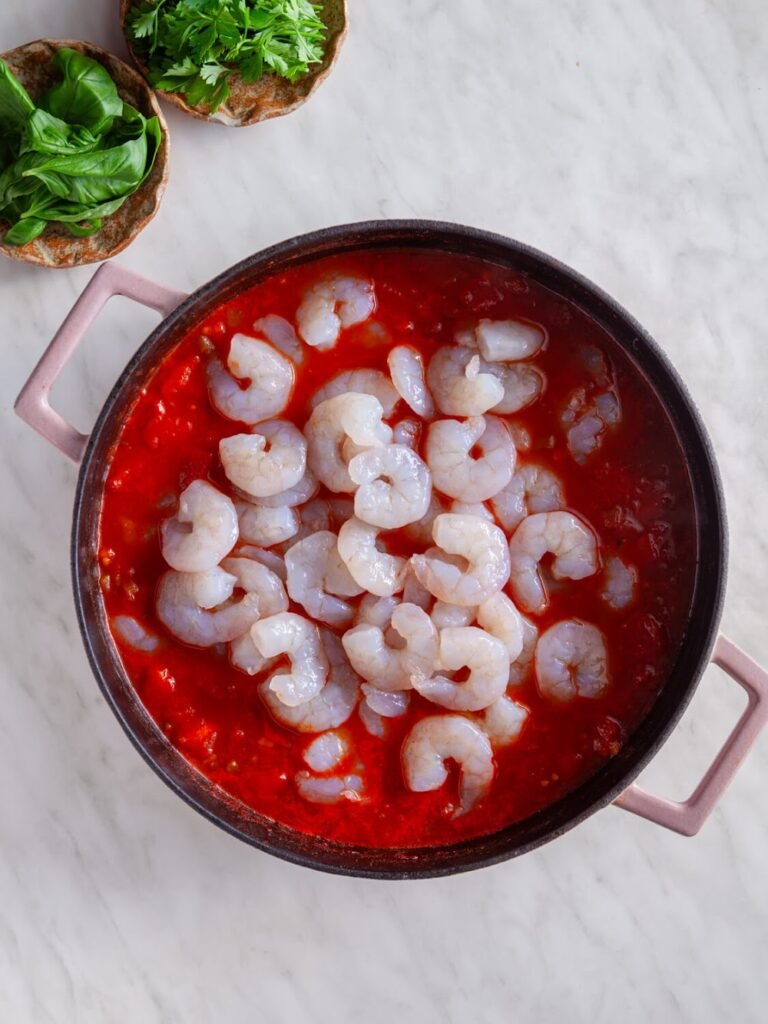Poach the Shrimp - Bloody Mary Style Poached Shrimp