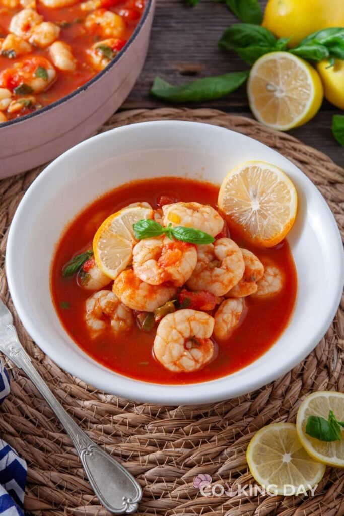 Bloody Mary Style Poached Shrimp - A Cocktail-Inspired Seafood Feast