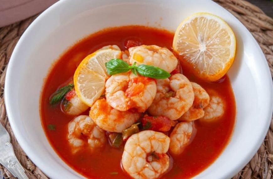 Bloody Mary Style Poached Shrimp - A Cocktail-Inspired Seafood Feast