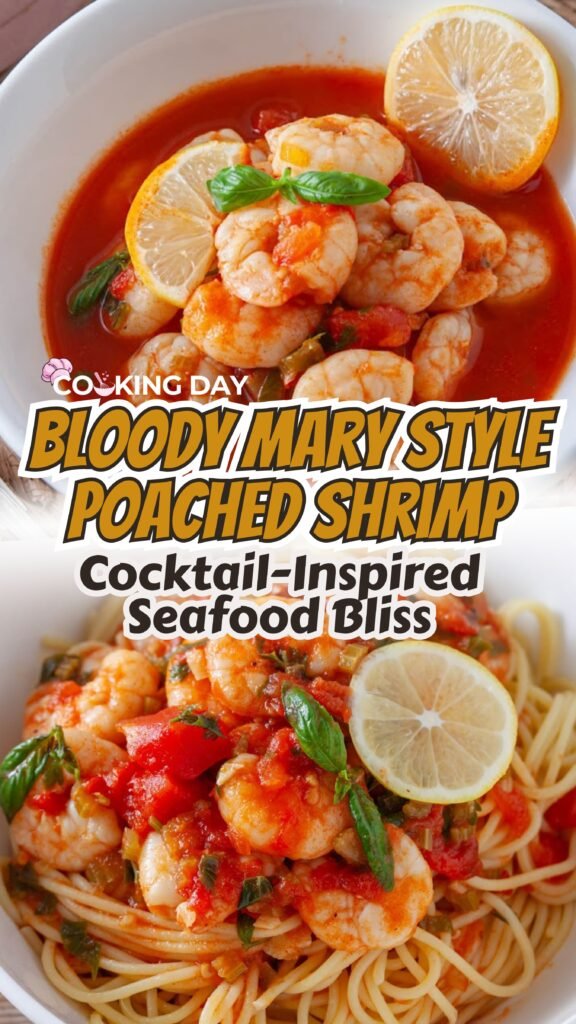 Bloody Mary Style Poached Shrimp – Cocktail-Inspired Seafood Bliss
