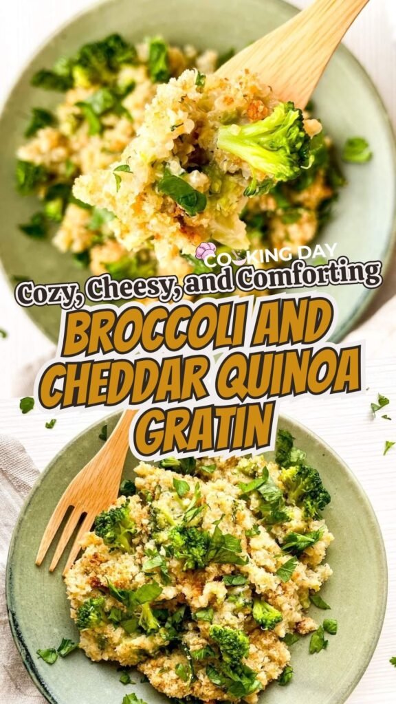 Broccoli And Cheddar Quinoa Gratin- Cozy, Cheesy, and Comforting 