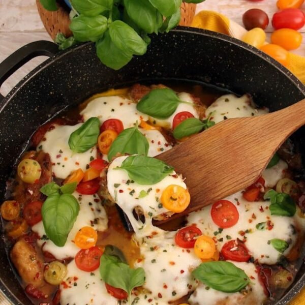 Caprese Skillet Chicken Thighs: Juicy, Cheesy, and Bursting with Flavor