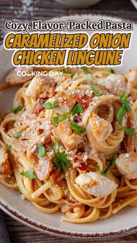 Caramelized Onion Chicken Linguine – Cozy, Flavor-Packed Pasta