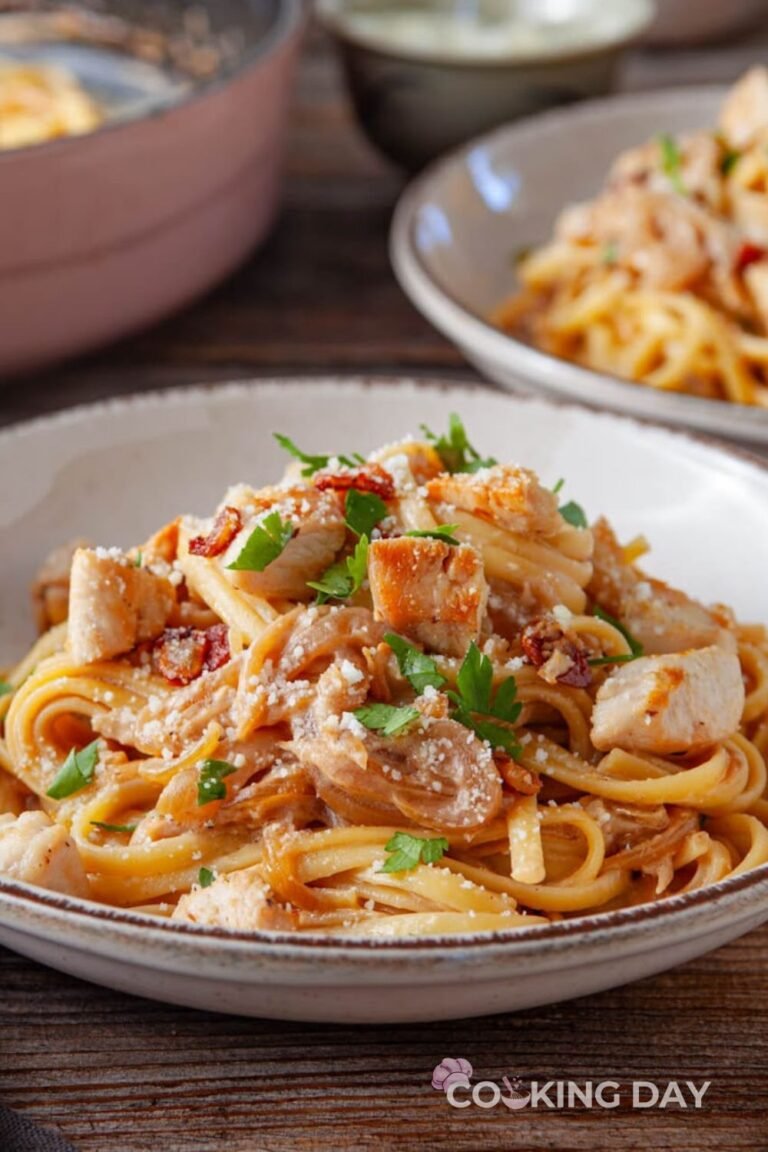 Caramelized Onion Chicken Linguine A Cozy, Flavor-Packed Pasta Night