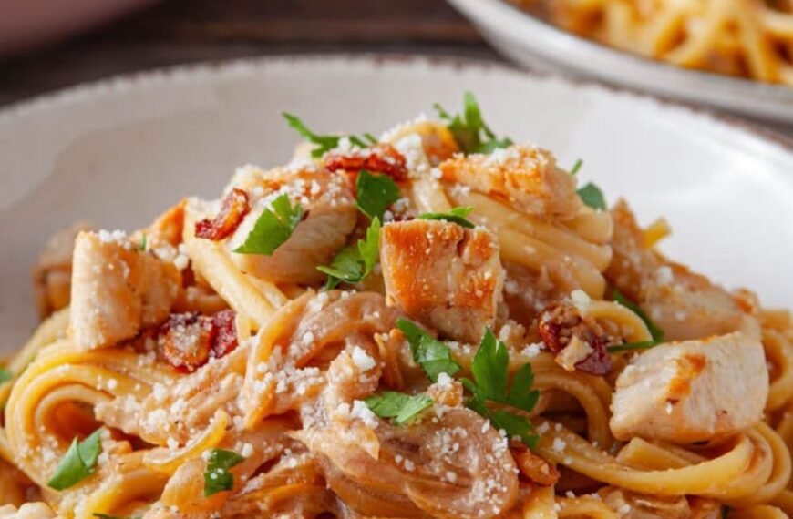Caramelized Onion Chicken Linguine A Cozy, Flavor-Packed Pasta Night