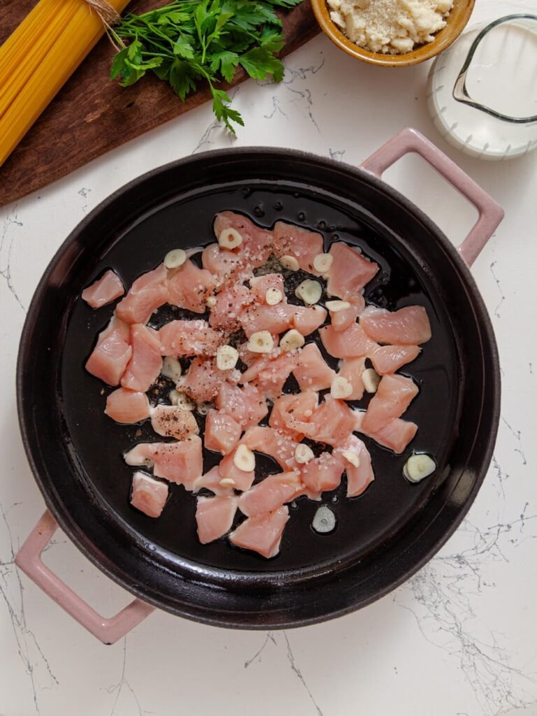 Cook the Chicken -Caramelized Onion Chicken Linguine