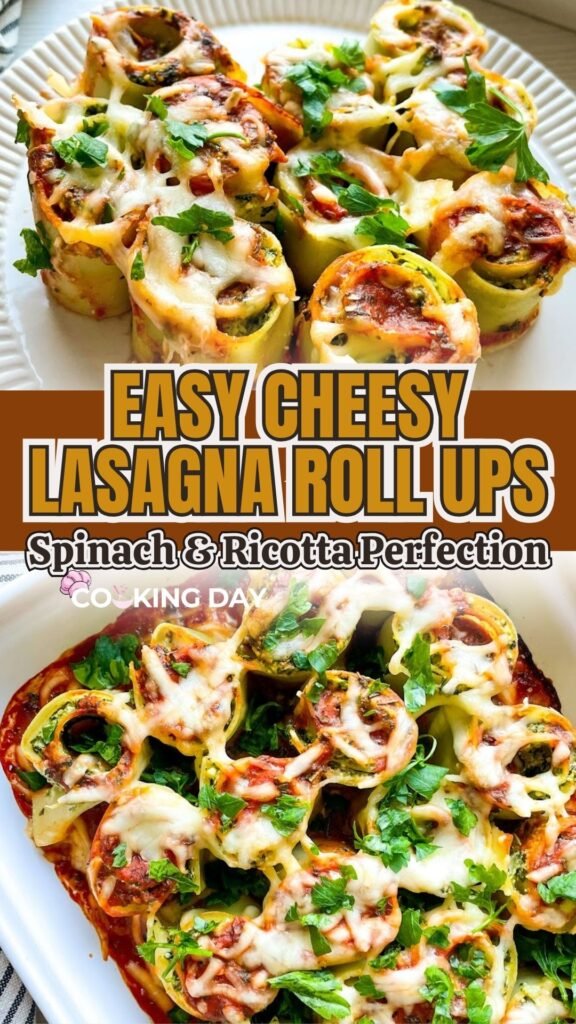 Cheesy Spinach Ricotta Lasagna Roll Ups-Spinach & Ricotta Perfection