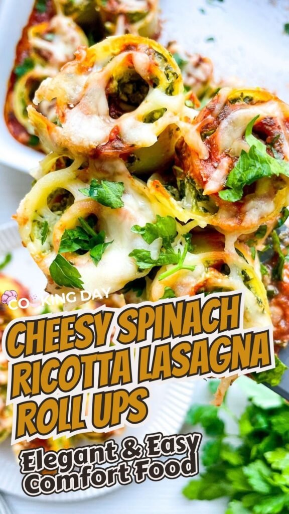 Cheesy Spinach Ricotta Lasagna Roll Ups – Elegant & Easy Comfort Food