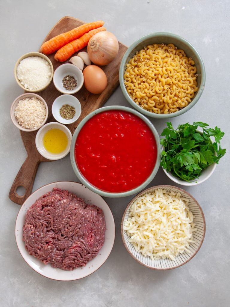 Cheesy Meatball Casserole Recipe Ingredients