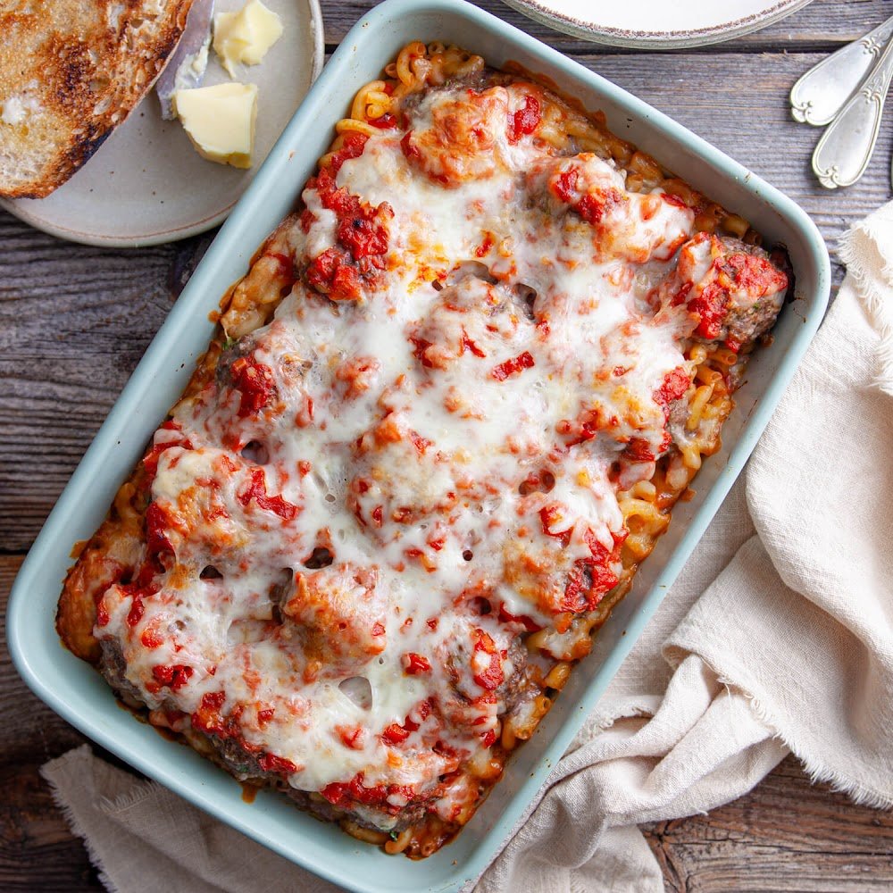 Bake - Cheesy Meatball Casserole Recipe