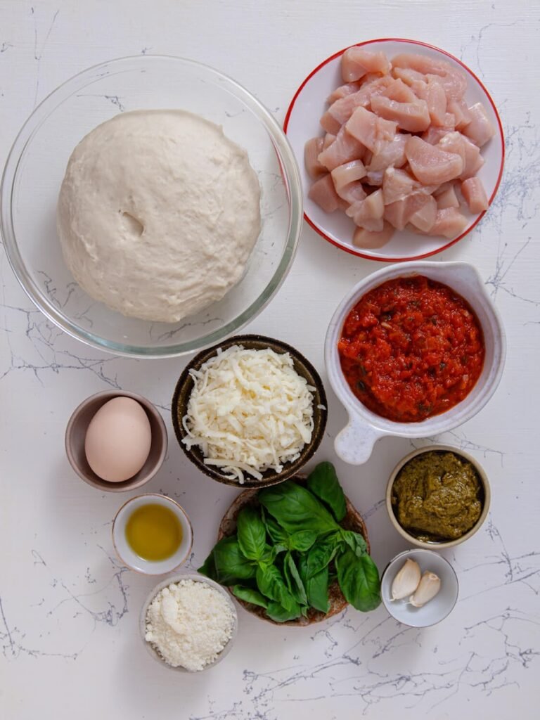 Chicken and Pesto Calzones Recipe Ingredients