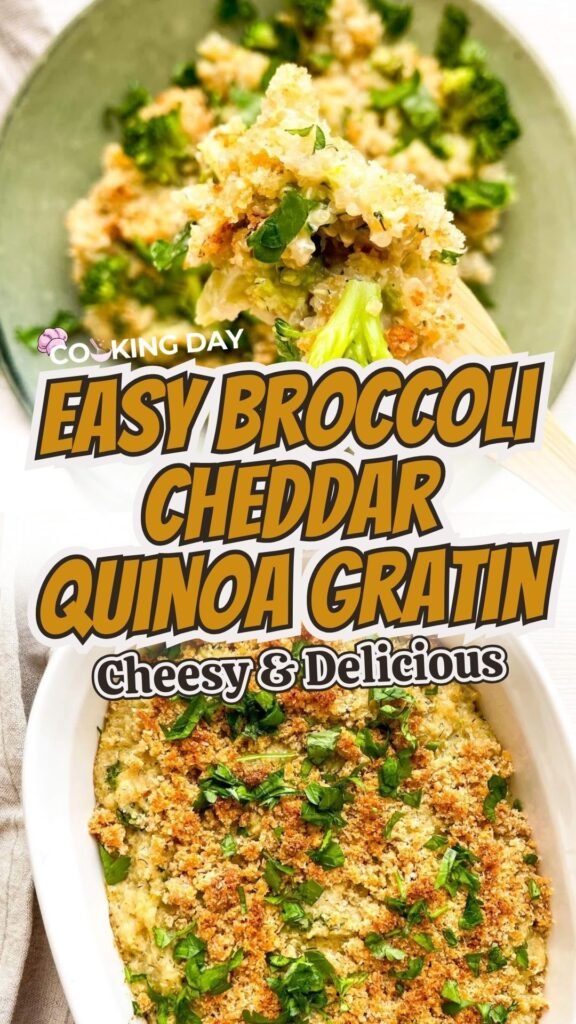 Easy Broccoli Cheddar Quinoa Gratin – Cheesy & Delicious