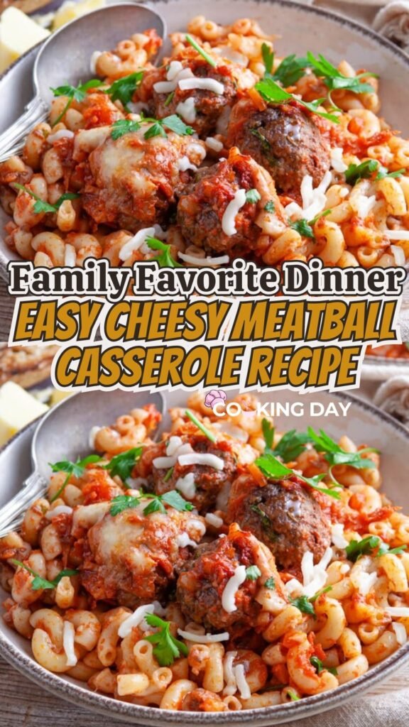 Easy Cheesy Meatball Casserole Recipe – Family Favorite Dinner