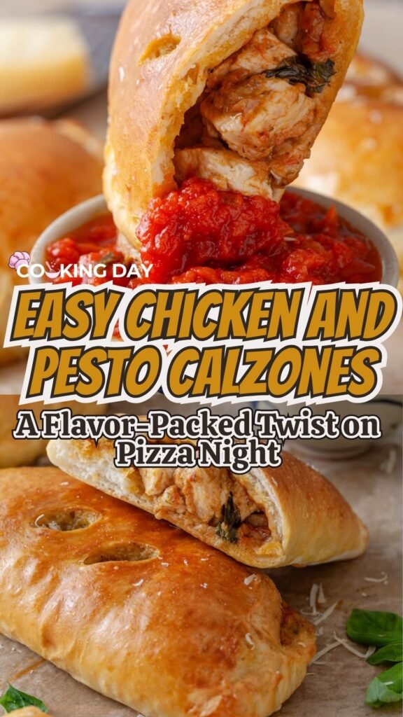 Easy Chicken and Pesto Calzones – A Flavor-Packed Twist on Pizza Night