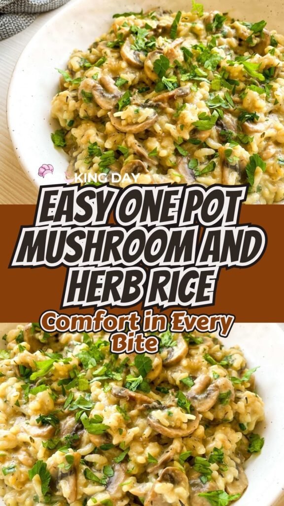 Easy One Pot Mushroom And Herb Rice – Comfort in Every Bite