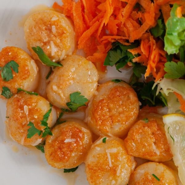 Golden Crispy Butter, Lemon Parmesan Baked Scallops Seafood Perfection in 30 Minutes