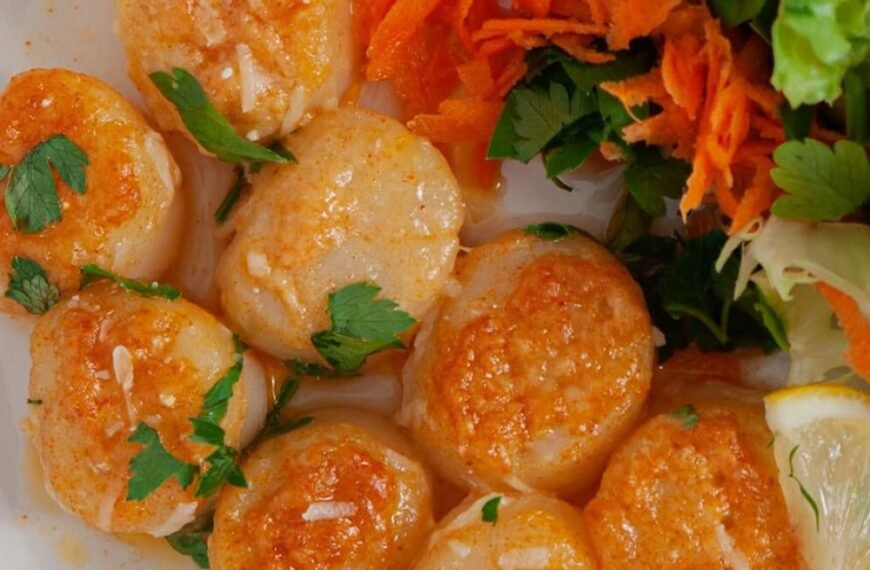 Golden Crispy Butter, Lemon Parmesan Baked Scallops Seafood Perfection in 30 Minutes
