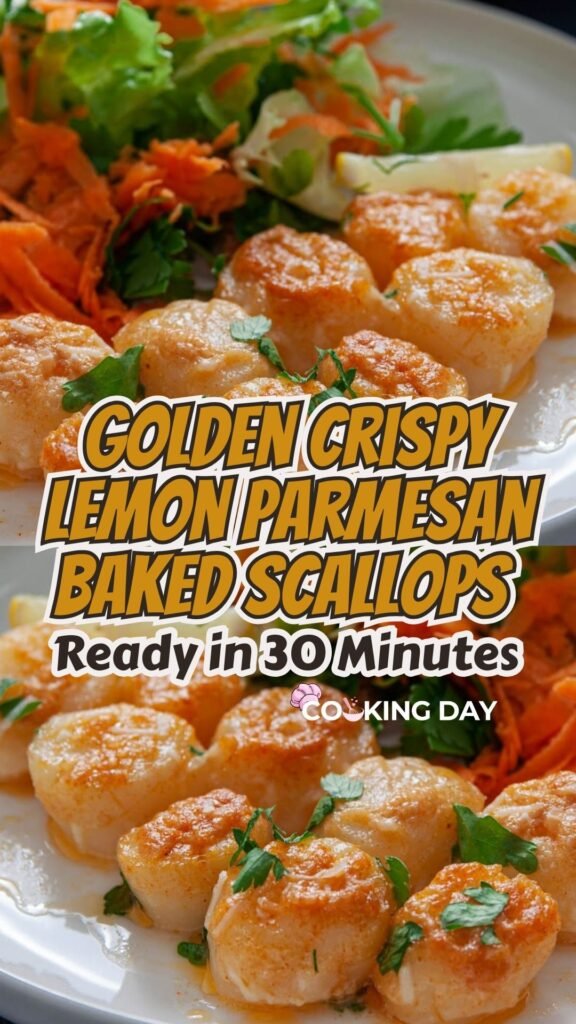 Golden Crispy Lemon Parmesan Baked Scallops – Ready in 30 Minutes