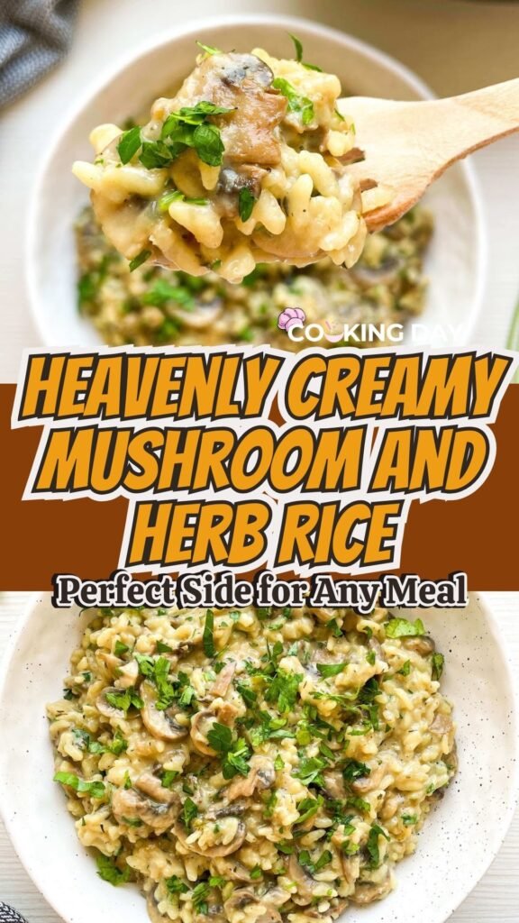 Heavenly Creamy Mushroom And Herb Rice – Perfect Side for Any Meal
