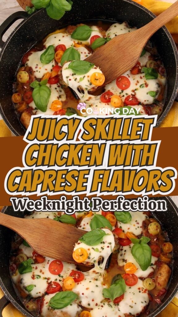 Juicy Skillet Chicken with Caprese Flavors – Weeknight Perfection