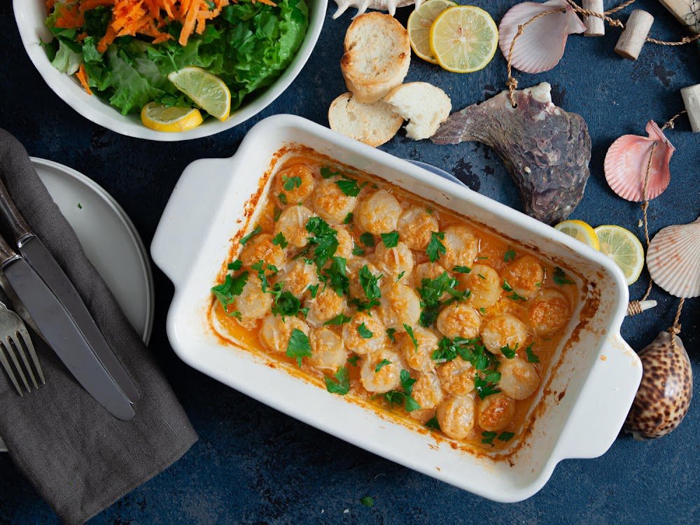 Broil for Crispiness -30-Minute Golden Crispy Parmesan Baked Scallops