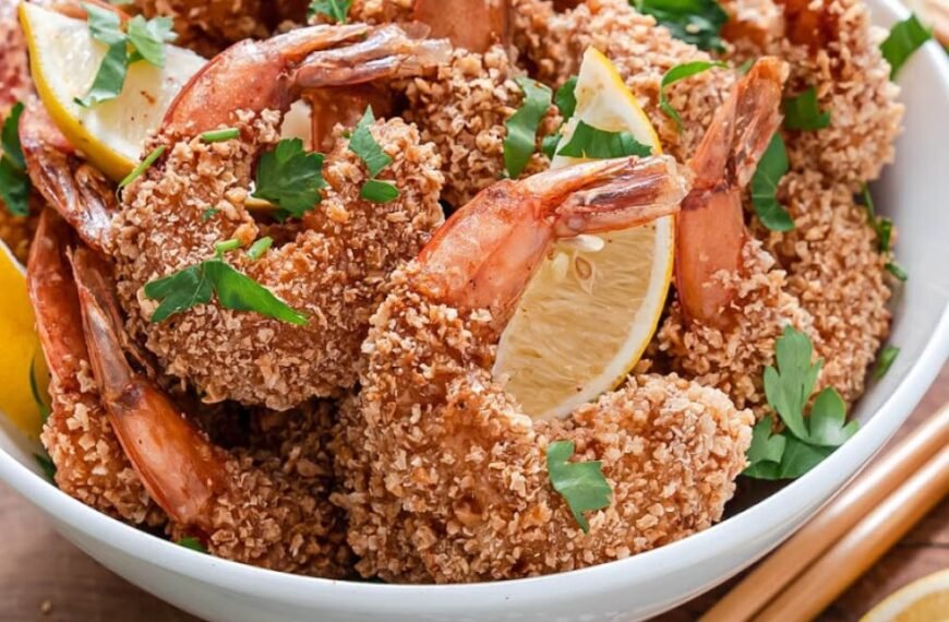 Crispy Lemon Panko Fried Shrimp – Light, Golden & Irresistible