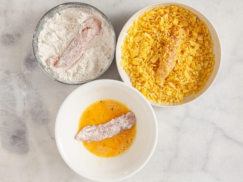 Bread the Chicken -Crispy Potato Crusted Chicken Tenders