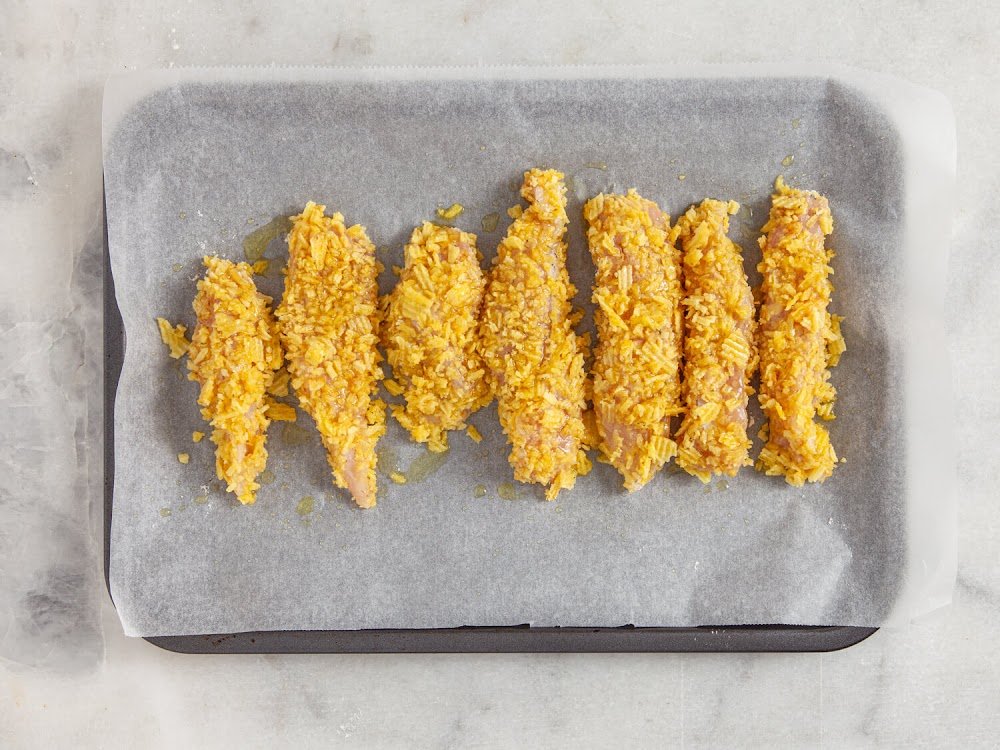 Bake Until Crispy -Crispy Potato Crusted Chicken Tenders