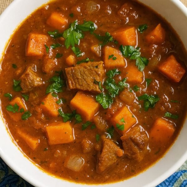 One Pot Spicy Pork Sweet Potato Stew Cozy Comfort with a Kick