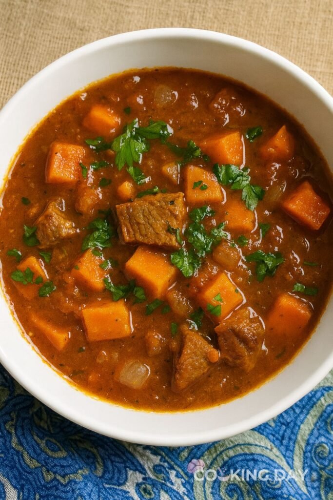 One Pot Spicy Pork Sweet Potato Stew Cozy Comfort with a Kick